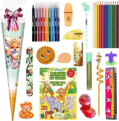Produktbild von Stylex Schultüte Fuchs 70 cm gefüllt
