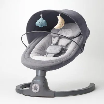 Productafbeelding van Elektrische Baby Schommel - Baby Bouncer - Baby Kalmeren - Met Bewegingssensor - 60 x 66 x 110 cm - Grijs