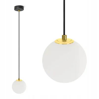 Produktbild von LUXOLAR Pendelleuchte Glaskugel 12 cm Schwarz Gold G9 LED