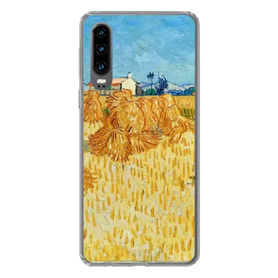 Produktbild von MuchoWow® Handyhülle Schutzhülle Hülle für Huawei P30 Weinlese in der Provence - Vincent van Gogh Silikon Softcase Handy Hülle - Kartenbesitzer