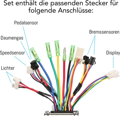 Produktbild von windmeile | JST Stecker für Anschlüsse des Controllers, Ersatz Stecker für Kabelkürzung, E-Bike, Elektro Fahrrad, Pedelec
