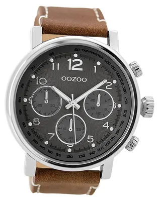 Obrázok produktu pre Hodinky Oozoo pre pánov, hnedý kožený remienok, analógové, model D3UOC9457A