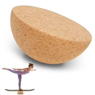 Image de Planche d'équilibre en liège naturel pour le yoga et le fitness