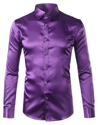 Immagine prodotto di Elzusha - Camicia di seta a maniche corte, ideale per occasioni speciali