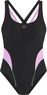 Produktbild von LASCANA ACTIVE Badeanzug schwarz-rosa Größe 44