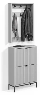 Immagine prodotto di Armadio da ingresso Livinity Aterno Grigio Set, 2 parti, Model 58859