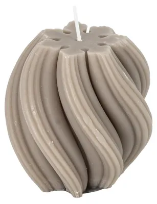 Obrázek produktu pro HomeBound, svíčka z recyklovaného sóji, spirálovitý design, barva taupe