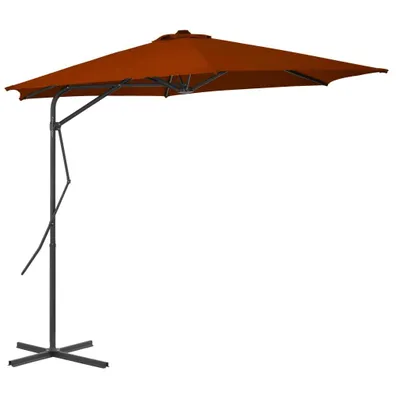 Image de Parasol de jardin avec mât en acier terre cuite 300x230 cm