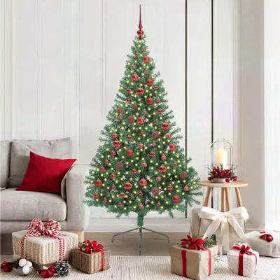 Produktbild von Möbel Künstlicher vorbeleuchteter Weihnachtsbaum Grün 180 cm PVC - Weihnachtsgirlanden &26493