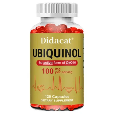 Image de Ubiquinol 100 mg, CoQ10 active, santé cardiaque, soutien cardiovasculaire