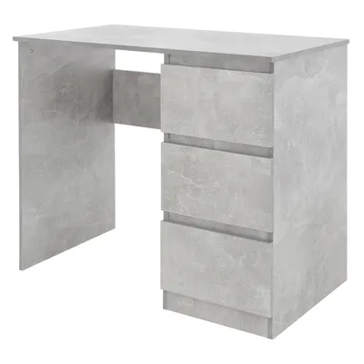 Produktbild von ML-Design Schreibtisch mit Sitzhocker, Grau, Computertisch mit 3 Schubladen, Polsterhocker Hocker Hellgrau, Ø33cm drehbar höhenverstellbar 52-65cm