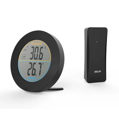 Produktbild von Innen- und Außenthermometer,digitales Funkthermometer mit Sondensensoren,HD-LCD-Display-Temperaturdetektor,Min / Max-Speicher,Trend,℃ / ℉,batteriebetrieben