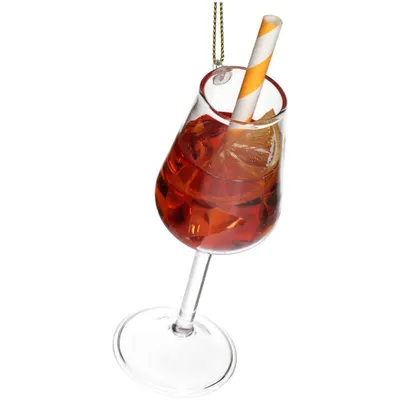 Produktbild von Weihnachtsanhänger Spritz-Cocktailglas - Orange - 13,3 cm
