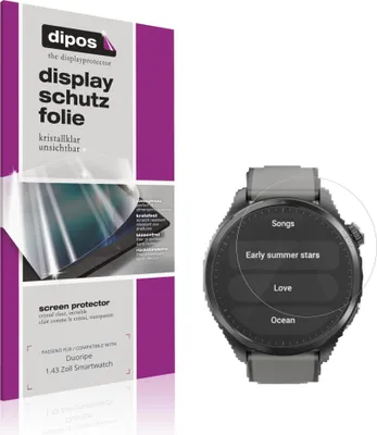 Image de 6x Film de protection d'écran pour Duoripe 1.43 Zoll Smartwatch protecteur clair dipos