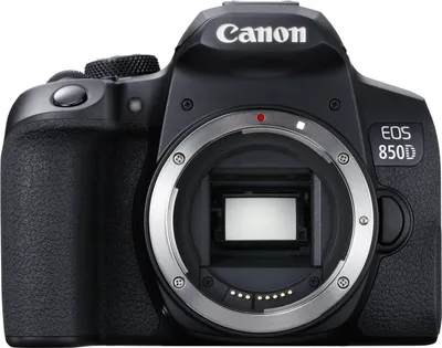 Produktbild von Canon EOS 850D, 24,1 MP, 6000 x 4000 Pixel, CMOS, 4K Ultra HD, Touchscreen, Schwarz