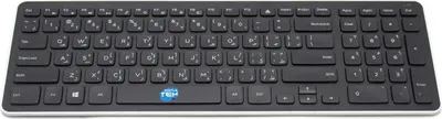 Zdjęcie produktu dla Zestaw bezprzewodowej myszy i klawiatury Dell KM714 KM713 z układem klawiszy QWERTY i arabskim, zasilany bateriami