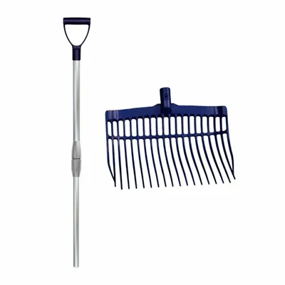 Obrázek produktu pro Vidle na hnůj KS modré s alu. Teleskopická násada v kartonu