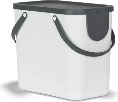 Productafbeelding van ROTHO Recyclingafvalcontainersysteem "Albula", 25 liter, wit, model J40105