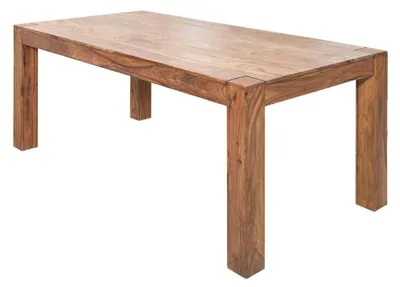 Image de Table de salle à manger ORBO 200 cm – Table en bois massif de Sheesham verni