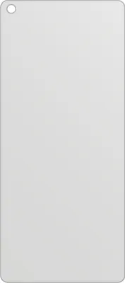 A white protective film for a smartphone screen.