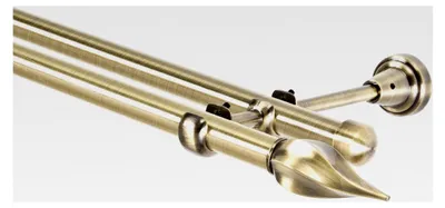 Produktbild von Gardinenstange 19 mm 2-läufig Antik-Gold Metall, 200