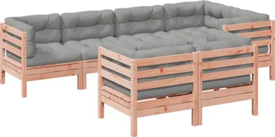 Produktbild von vidaXL 7-tlg. Garten-Sofagarnitur mit Kissen Massivholz Douglasie