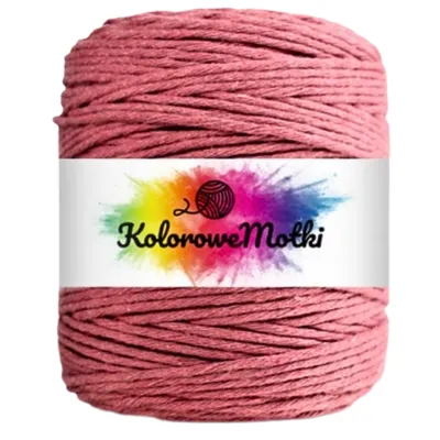 Produktbild von Makramee Garn schmutziges Rosa 3mm 100m | Naturliche Stark, Baumwollgarn, Baumwollschnur, Perfekt für Basteln