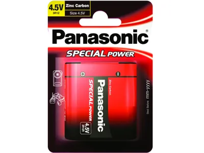 Produktbild von Goobay 3R12 4.5V Panasonic Special Power 1-BL, Einwegbatterie, 4.5V, Zink-Karbon, 4,5 V, 1 Stück(e), Rot