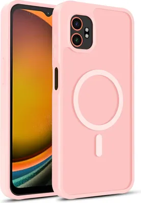 Produktbild von Magnetisch Hülle für Samsung Galaxy XCover7 Pro, Kompatibel mit MagSafe, Transluzente Matt Rückseite Stoßfeste Handyhülle Pink