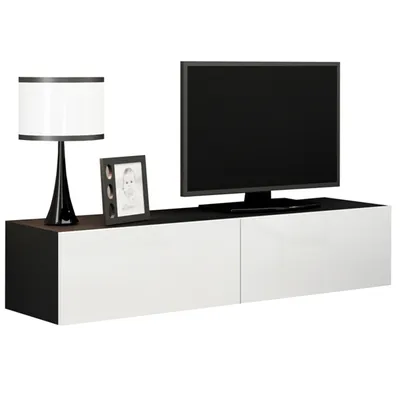 Obrázek produktu pro Komoda RTV 140 GOVI VG4C černá / bílý lesk