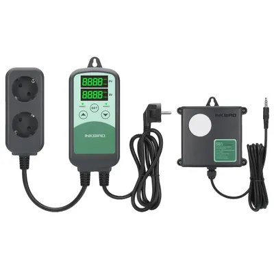 Zdjęcie produktu dla Sterownik CO2, czujniki NDIR, sterowanie dwuprzekaźnikowe, gniazdo UE (220 V)