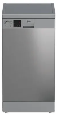 Zdjęcie produktu dla Beko b300 DVS05030X, Wolnostojący, Wąski (45 cm), Stal nierdzewna, 2 kosz., Kosz, 10 komplet.