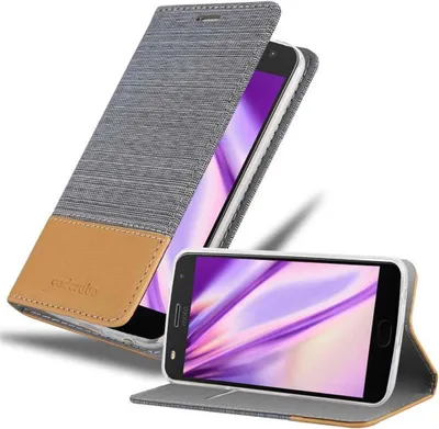 Image de Cadorabo Housse pour Motorola MOTO Z2 PLAY / Z2 FORCE Housse en gris Housse téléphone portable Etui Book Case Cover