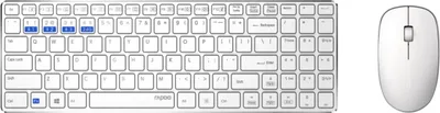 Produktbild von Rapoo 9300M Multi-Mode-Deskset Kabellos, ultraflach, Weiß