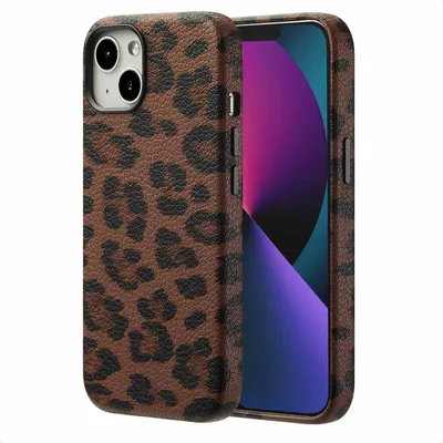 Zdjęcie produktu dla Selencia Sabi Backcover Panther Print z MagSafe dla Apple iPhone 13 - Mocha Brown