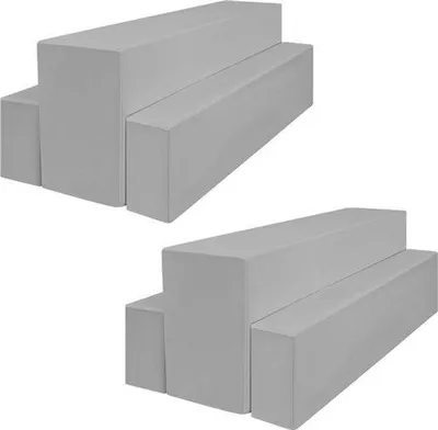 Productafbeelding van Set van 3 afdekkingen voor bierkrukken, biertafel en kruk, afdekkingsset voor 50 cm brede bierkruk, afdekking, biertentgarnituur, 220 x 50 x 80 cm (lichtgrijs)