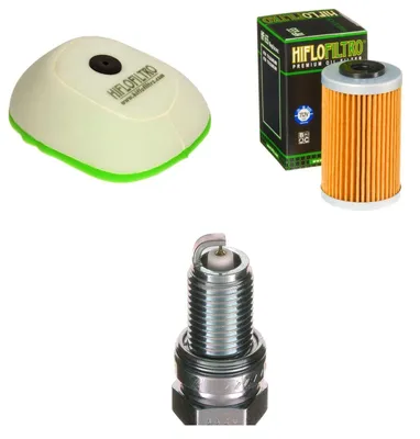 Immagine prodotto di Kit di manutenzione per KTM EXC 450 ie 2012-2016: filtro aria, filtro olio, candela di accensione di pamoto - Nuovo