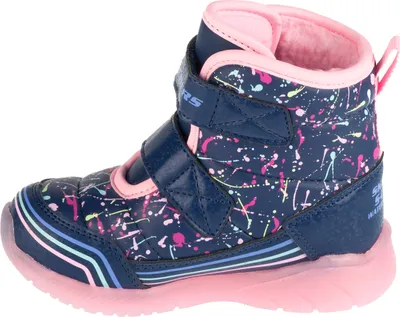 A side view of a child's boot.