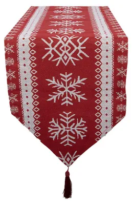 Obrázok produktu pre Clayre & Eef Vianočný bežec na stôl 33x180 cm červený polyester