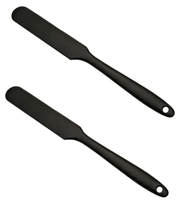 Productafbeelding van 2 stuks siliconen deegschraper set, flexibel, hittebestendig, geschikt voor bakken en koken