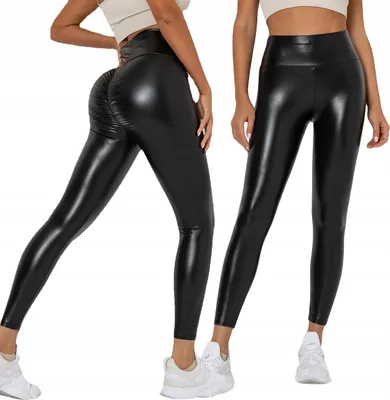 Produktbild von Modische High Waist Shaping  Leggings mit Rüschen SCHWARZ Größe XXL