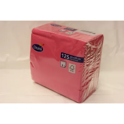Produktbild von Duni Servietten (Tissue), fuchsia, 2 lagig, 33 x 33cm, 125 Stck.