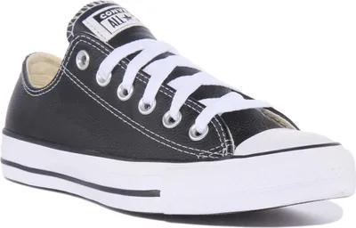 Produktbild von Converse Chuck Taylor All Star Ox Schnürung Leder Turnschuhe Schwarz – undefined / Schwarz