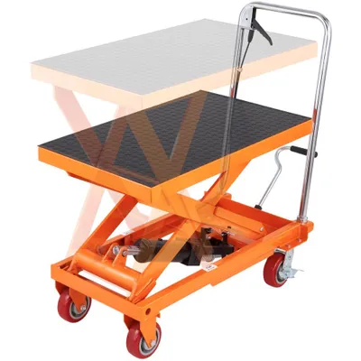 Produktbild von Hydraulischer Scherenhubtisch 500 kg Tragfähigkeit - Hubtischwagen 285–900 mm Hubhöhe - Werkstatthubtisch 815 x 505 mm - Plattformwagen für Fabriken, Lagerhäuser und Supermärkte
