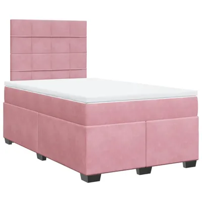 Produktbild von vidaXL Boxspringbett mit Matratze Rosa 120x200 cm Samt