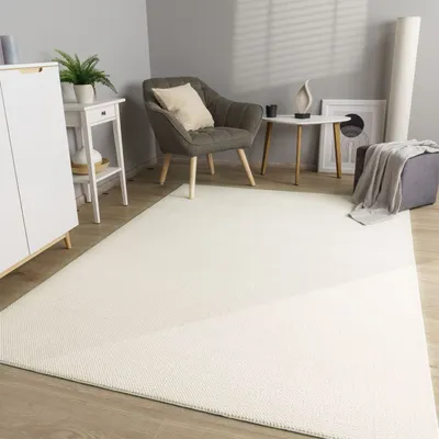 Produktbild von TT Home Wohnzimmer Teppich Esszimmer Kurzflor Boho Design Skandi Flauschig Unifarben Größe 120x160 cm