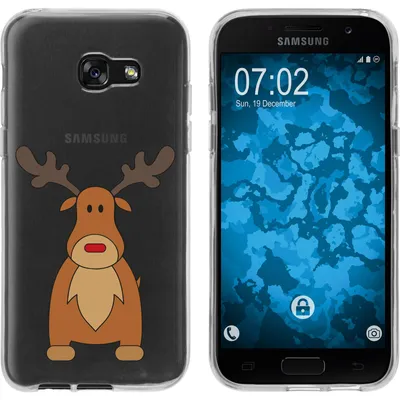 Produktbild von PhoneNatic Case kompatibel mit Samsung Galaxy A7 (2017) Silikon-Hülle X Mas Weihnachten Rentier M3