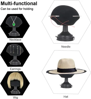 Immagine prodotto di Supporto per parrucchieri, supporto per cappelli, supporto per capelli con ventosa, pratica di parrucchiere