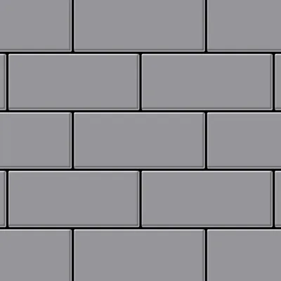 Produktbild von Mosaik Fliese massiv Metall Edelstahl matt grau 1,6mm stark Subway-S-S-MA