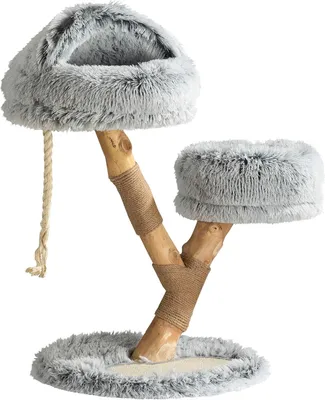 Produktbild von Katzenkratzbaum Takkenmodell, 80 cm, mit Plüsch und Perenholz, mit Höhle für Katzen